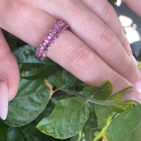 ❌Sterling Silver Pink Crystal Ring - Picture 6 of 14